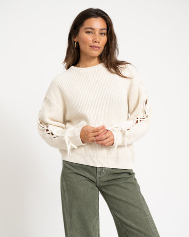 Brisa Crew Neck Knit Vanilla Ice - Things I Like Things I Love