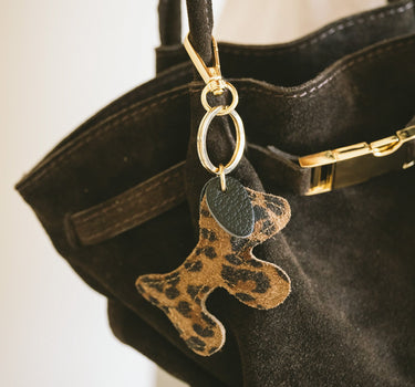 Bumpy Dog Bag Charm Brown - Things I Like Things I Love