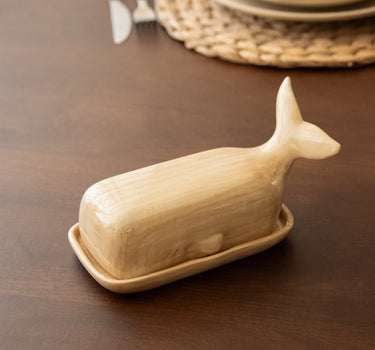 Butter Dish Whale Beige - Things I Like Things I Love