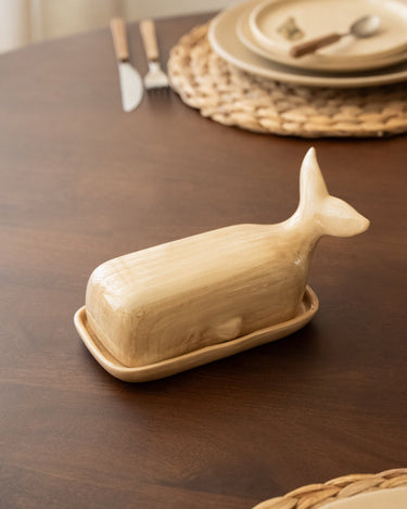 Butter Dish Whale Beige - Things I Like Things I Love