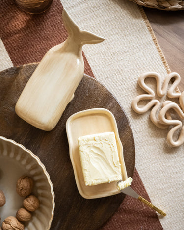 Butter Dish Whale Beige - Things I Like Things I Love