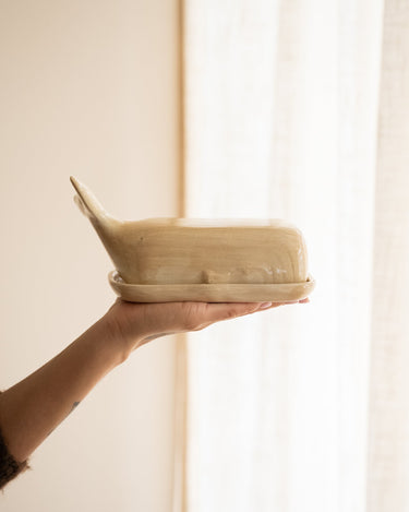 Butter Dish Whale Beige - Things I Like Things I Love