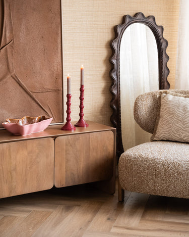 Candle Holder Aveline Burgundy - Things I Like Things I Love