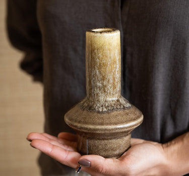 Candle Holder Burano Olive Green - Things I Like Things I Love