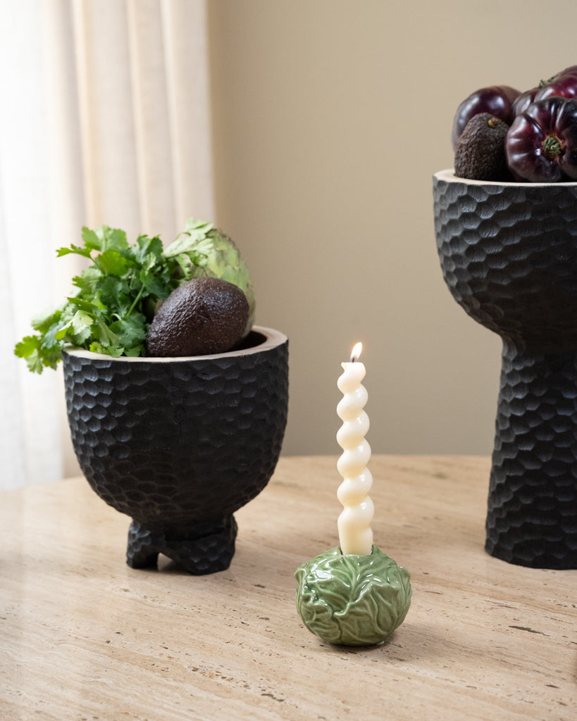 Candle Holder Cabbage Fine Earthenware Green - Things I Like Things I Love