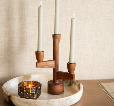 Candle Holder Casablanca Wood - Things I Like Things I Love