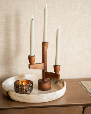 Candle Holder Casablanca Wood - Things I Like Things I Love