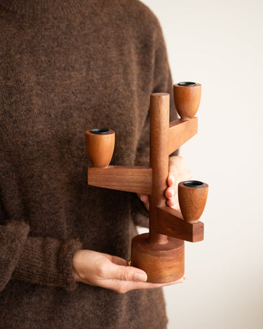 Candle Holder Casablanca Wood - Things I Like Things I Love