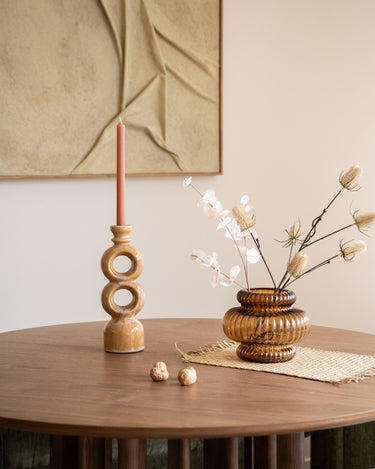 Candle Holder Circle Ceramic - Things I Like Things I Love