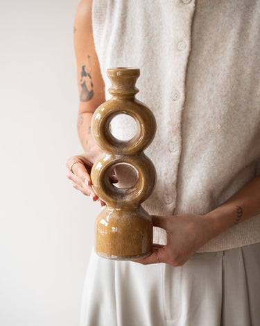 Candle Holder Circle Ceramic - Things I Like Things I Love