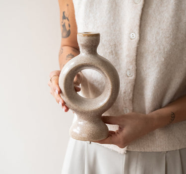 Candle Holder Circle Ceramic - Things I Like Things I Love