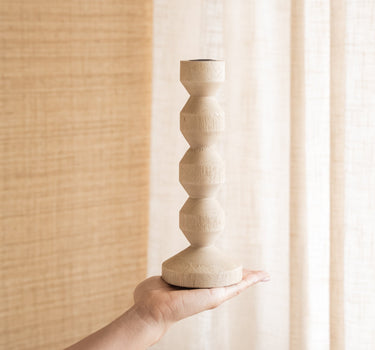 Candle Holder Dozza Wood Natural - Things I Like Things I Love