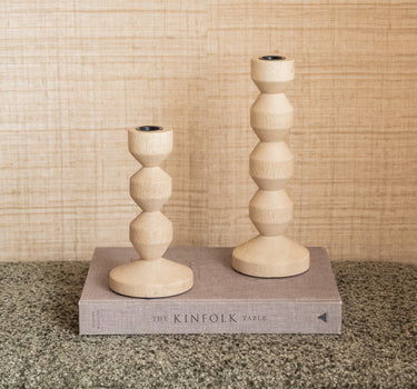 Candle Holder Dozza Wood Natural - Things I Like Things I Love
