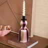 Candle Holder Eda Fringes Pink - Things I Like Things I Love