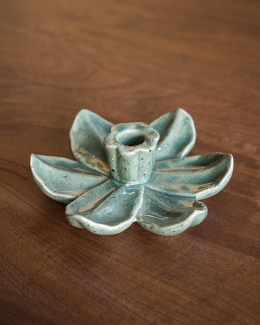 Candle Holder Lotus Green - Things I Like Things I Love
