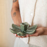 Candle Holder Lotus Green - Things I Like Things I Love
