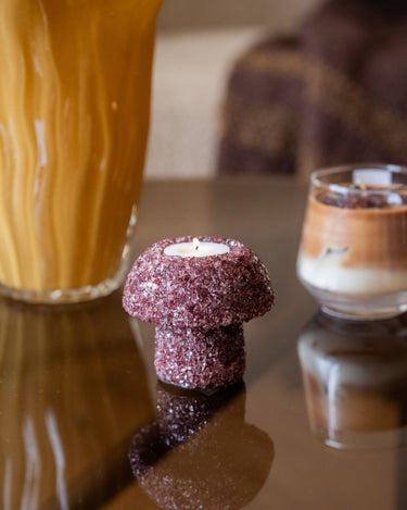 Candle Holder Mushroom Glass - Things I Like Things I Love
