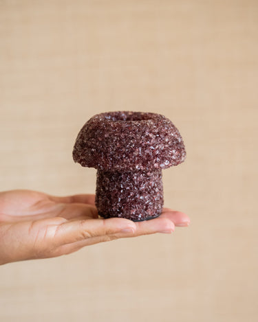 Candle Holder Mushroom Glass - Things I Like Things I Love
