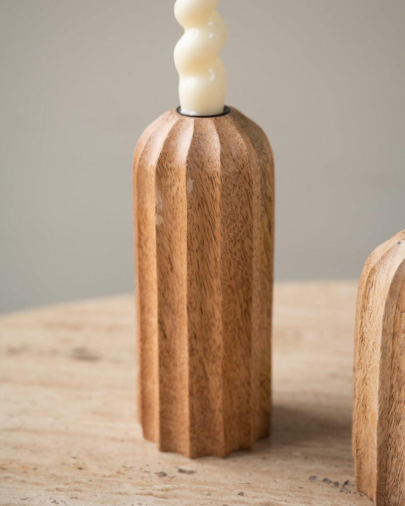 Candle Holder Ofir Wood Light - Things I Like Things I Love