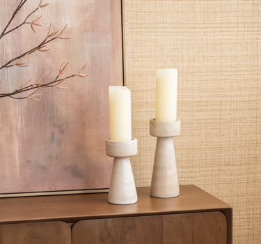 Candle Holder Olina Beige - Things I Like Things I Love