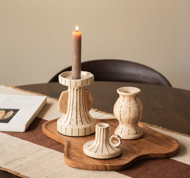 Candle Holder Striped - Things I Like Things I Love