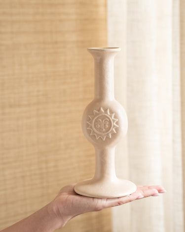 Candle Holder Sun Beige - Things I Like Things I Love