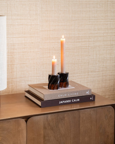 Candle Holder Swirl Brown - Things I Like Things I Love