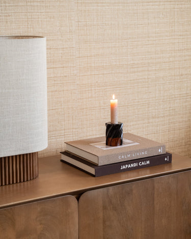 Candle Holder Swirl Brown - Things I Like Things I Love