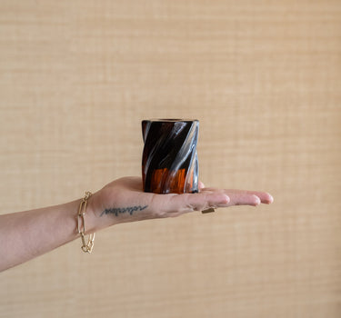 Candle Holder Swirl Brown - Things I Like Things I Love