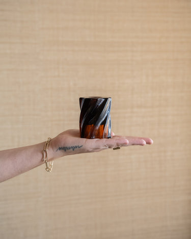 Candle Holder Swirl Brown - Things I Like Things I Love