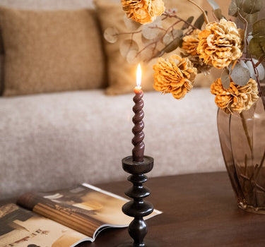 Candle Holder Traffaut Brown - Things I Like Things I Love