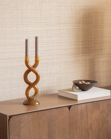 Candle Holder Twist Brown - Things I Like Things I Love