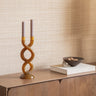 Candle Holder Twist Brown - Things I Like Things I Love