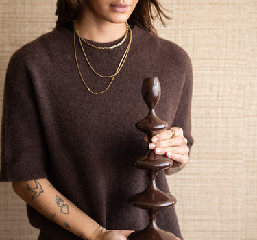 Candle Holder Vireen Brown - Things I Like Things I Love