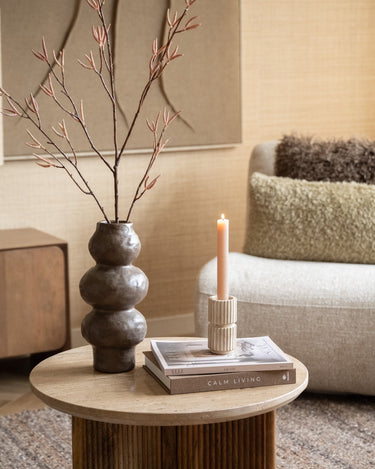 Candle Holder Zilt Beige - Things I Like Things I Love