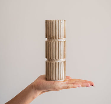 Candle Holder Zilt Beige - Things I Like Things I Love