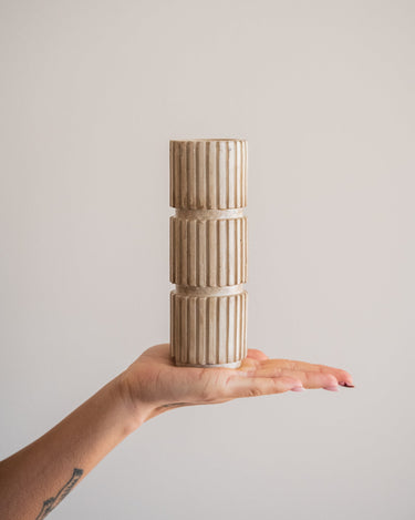 Candle Holder Zilt Beige - Things I Like Things I Love