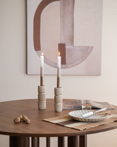 Candle Holder Zilt Beige - Things I Like Things I Love