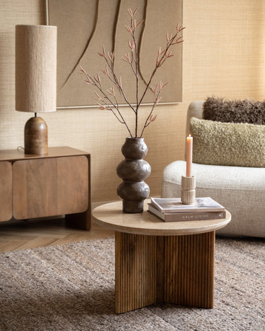 Candle Holder Zilt Beige - Things I Like Things I Love