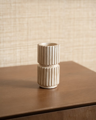 Candle Holder Zilt Beige - Things I Like Things I Love