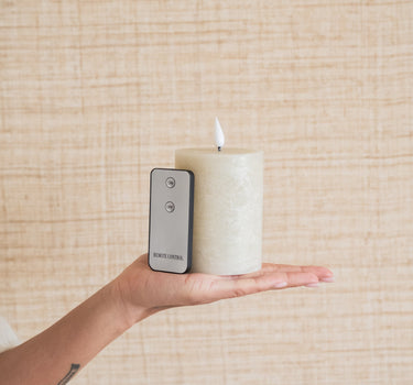 Candle Pillar Led Beige - Things I Like Things I Love