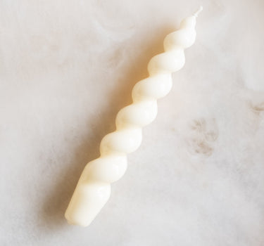 Candle Swirl Ivory Shine 1PC - Things I Like Things I Love