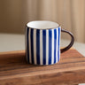 Cappuccino Mug Anafi Blue Stripe - Things I Like Things I Love