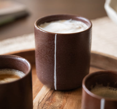 Cappuccino Mug Moa Burgundy Red - Things I Like Things I Love