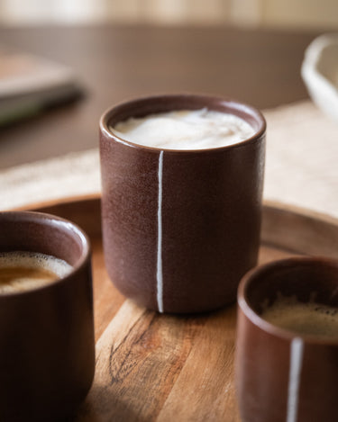 Cappuccino Mug Moa Burgundy Red - Things I Like Things I Love