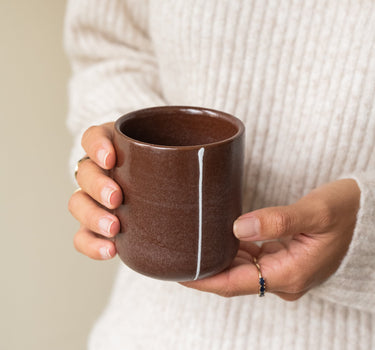 Cappuccino Mug Moa Burgundy Red - Things I Like Things I Love