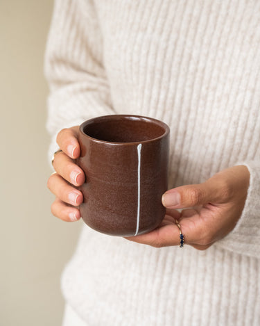 Cappuccino Mug Moa Burgundy Red - Things I Like Things I Love