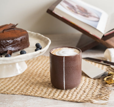 Cappuccino Mug Moa Burgundy Red - Things I Like Things I Love