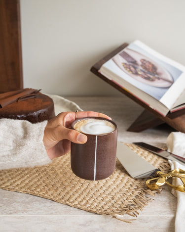 Cappuccino Mug Moa Burgundy Red - Things I Like Things I Love