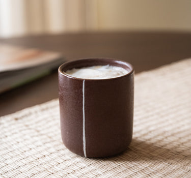 Cappuccino Mug Moa Burgundy Red - Things I Like Things I Love